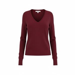 LOFT Deep Red V-Neck Sweater